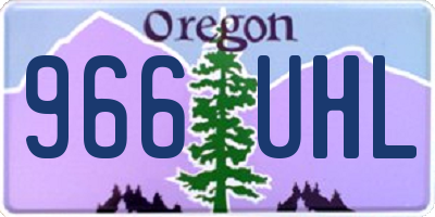 OR license plate 966UHL