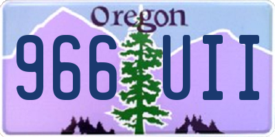 OR license plate 966UII