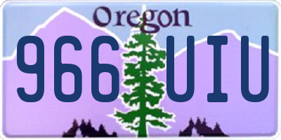 OR license plate 966UIU