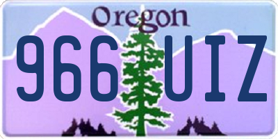 OR license plate 966UIZ