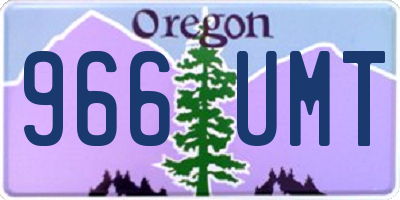 OR license plate 966UMT