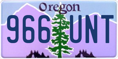 OR license plate 966UNT
