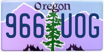 OR license plate 966UOG