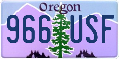 OR license plate 966USF