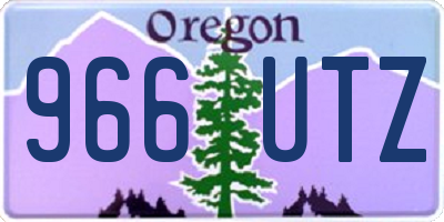 OR license plate 966UTZ