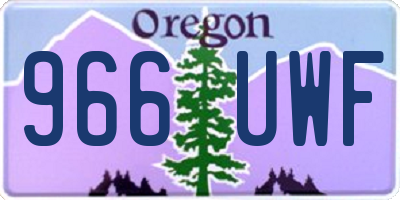 OR license plate 966UWF