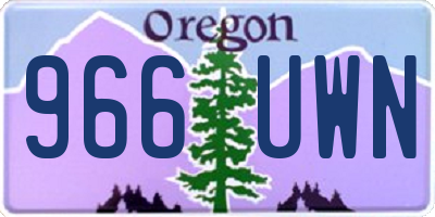 OR license plate 966UWN