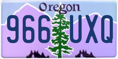 OR license plate 966UXQ