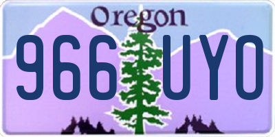 OR license plate 966UYO