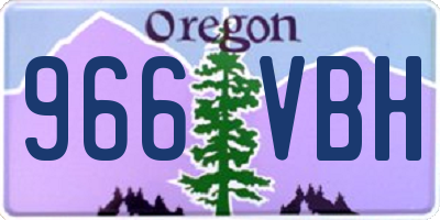 OR license plate 966VBH