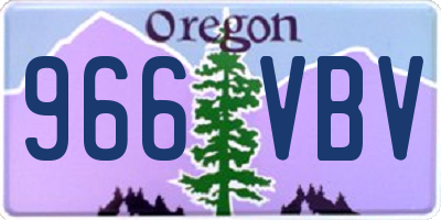 OR license plate 966VBV