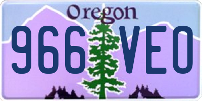 OR license plate 966VEO