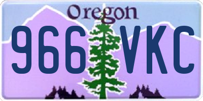 OR license plate 966VKC
