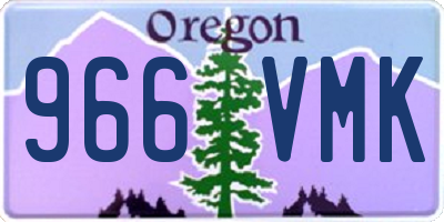 OR license plate 966VMK