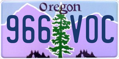 OR license plate 966VOC