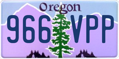 OR license plate 966VPP