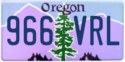 OR license plate 966VRL