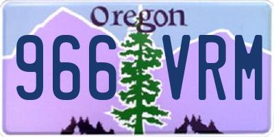 OR license plate 966VRM