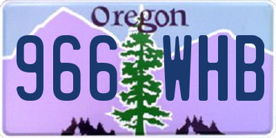 OR license plate 966WHB