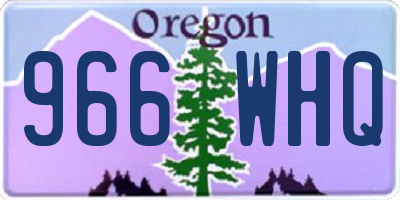 OR license plate 966WHQ