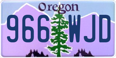 OR license plate 966WJD