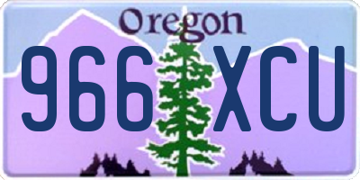 OR license plate 966XCU