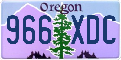 OR license plate 966XDC
