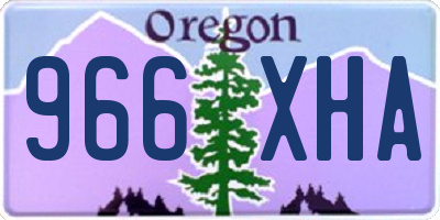 OR license plate 966XHA