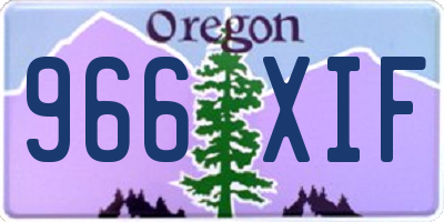 OR license plate 966XIF