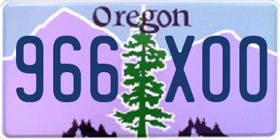 OR license plate 966XOO