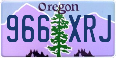 OR license plate 966XRJ