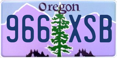 OR license plate 966XSB