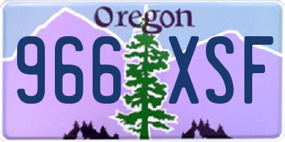OR license plate 966XSF