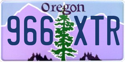OR license plate 966XTR