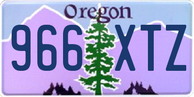 OR license plate 966XTZ