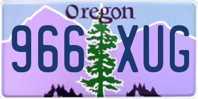 OR license plate 966XUG