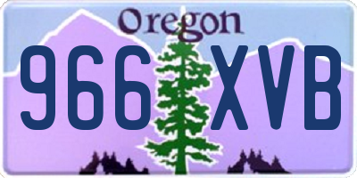 OR license plate 966XVB