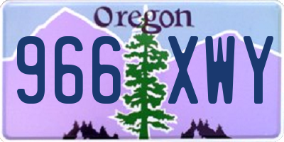 OR license plate 966XWY
