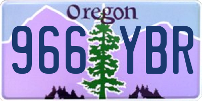 OR license plate 966YBR