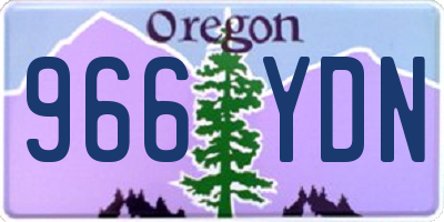 OR license plate 966YDN