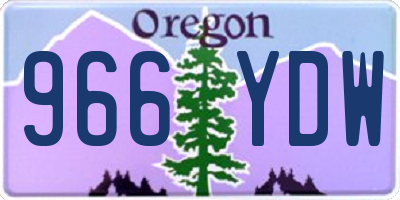 OR license plate 966YDW