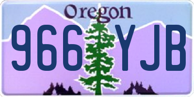 OR license plate 966YJB