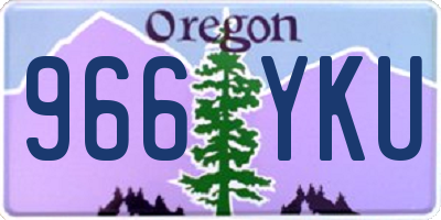 OR license plate 966YKU