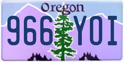 OR license plate 966YOI
