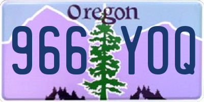 OR license plate 966YOQ