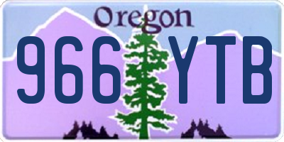OR license plate 966YTB