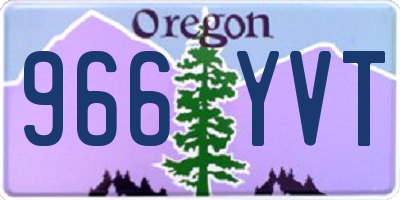 OR license plate 966YVT