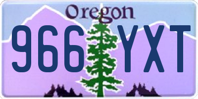 OR license plate 966YXT