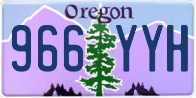 OR license plate 966YYH
