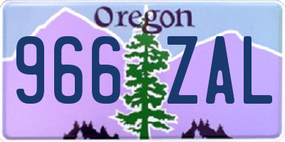 OR license plate 966ZAL